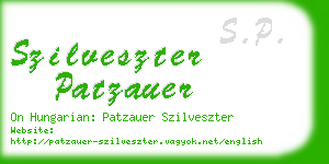 szilveszter patzauer business card